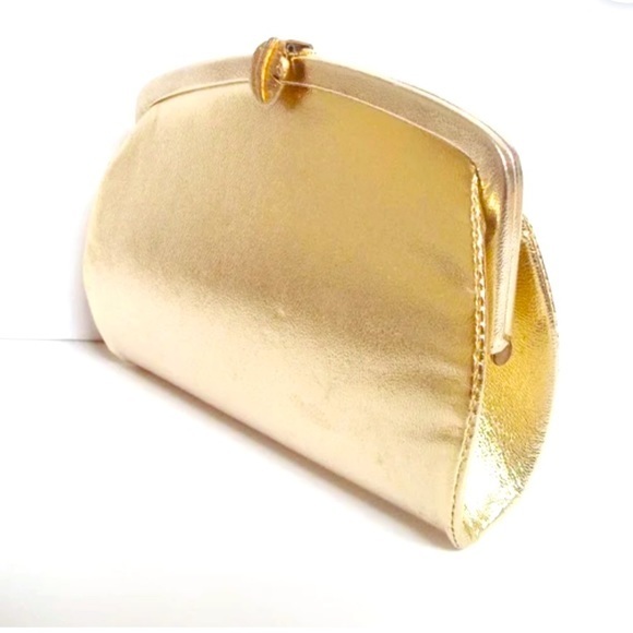 Vintage 1950s Gold Frame Clutch Evening Bag/Purse. - Picture 1 of 11
